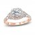 Monique Lhuillier Bliss Diamond Engagement Ring 1-7/8 ct tw Round, Marquise & Pear-shaped 18K Rose Gold