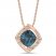 Le Vian Blue Topaz Necklace 1/5 ct tw Diamonds 14K Strawberry Gold