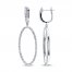 Diamond Dangle Earrings 1/10 ct tw Round-cut Sterling Silver