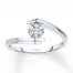 Diamond Ring 1/10 ct tw Round-cut 10K White Gold