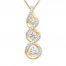 Diamond Necklace 5/8 ct tw Round-cut 10K Yellow Gold