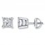 Diamond Earrings 1-1/4 ct tw Princess-cut 14K White Gold