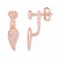 Front-Back Earrings 1/4 ct tw Diamonds 10K Rose Gold