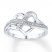 Heart Ring Diamond Accents Sterling Silver