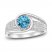 Blue/White Topaz Ring Sterling Silver