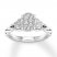 Diamond Engagement Ring 1/2 ct tw Round-cut 14K White Gold