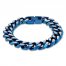 Men's Bracelet Stainless Steel/Blue Ion Plating 9"