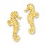 Seahorse Earrings 14K Yellow Gold