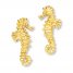 Seahorse Earrings 14K Yellow Gold