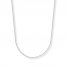 Cable Chain Necklace 14K White Gold 24" Length