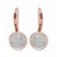 Diamond Drop Earrings 7/8 ct tw Round-cut 10K Rose Gold
