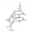 Dolphins Charm Sterling Silver