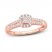 Diamond Engagement Ring 3/8 ct tw Princess/Round 14K Rose Gold