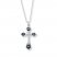 Men's Cross Necklace Diamond Accent Stainless Steel