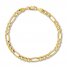 Men's Figaro Link Bracelet 14K Yellow Gold 8.5" Length