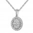 Diamond Necklace 1/2 ct tw Round-cut 10K White Gold