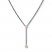 Bezel-Set Diamond Necklace 1/4 ct tw Stainless Steel/10K Gold