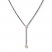 Bezel-Set Diamond Necklace 1/4 ct tw Stainless Steel/10K Gold
