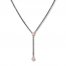 Bezel-Set Diamond Necklace 1/4 ct tw Stainless Steel/10K Gold