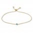 Petite Disc Bolo Bracelet 14K Yellow Gold/Blue Enamel