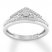 Diamond Chevron Ring 1/8 ct tw Round-cut 10K White Gold