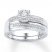 Diamond Bridal Set 1/5 ct tw Diamonds 10K White Gold