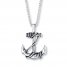 Men's Anchor Necklace Stainless Steel