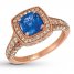 Le Vian Tanzanite Ring 1-3/8 ct tw Diamonds 14K Strawberry Gold