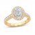 Diamond Engagement Ring 1 ct tw Oval/Round 14K Yellow Gold