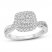 Diamond Engagement Ring 5/8 ct tw Round-cut 10K White Gold