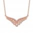 Emmy London Diamond Necklace 1/4 ct tw Round 10K Rose Gold