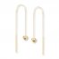 Heart Threader Earrings 14K Yellow Gold