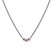 Black Diamond Necklace 1/3 ct tw Stainless Steel/10K Rose Gold