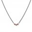 Black Diamond Necklace 1/3 ct tw Stainless Steel/10K Rose Gold
