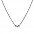 Black Diamond Necklace 1/3 ct tw Stainless Steel/10K Rose Gold