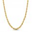 Rope Chain Necklace 10K Yellow Gold 20"