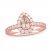 Neil Lane Diamond Engagement Ring 5/8 ct tw Pear/Round 14K Rose Gold
