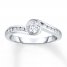 Diamond Engagement Ring 5/8 ct tw Round-cut 14K White Gold