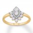 Diamond Ring 3/8 ct tw Round-cut 10K Yellow Gold