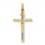 Crucifix Charm 14K Two-Tone Gold