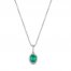Le Vian Couture Emerald Necklace 1/6 ct tw Diamonds Platinum 18"