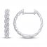 Circle of Gratitude Diamond Hoop Earrings 1/5 ct tw Round-cut 10K White Gold