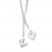 Dangle Heart Necklace Sterling Silver