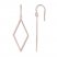 Geometric Dangle Earrings 14K Rose Gold