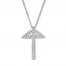 Emmy London Diamond Cross Necklace 1/5 ct tw Sterling Silver