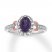 Amethyst Ring White Topaz Sterling Silver/10K Rose Gold