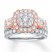 Diamond Engagement Ring 3 carat tw 14K Two-Tone Gold