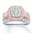 Diamond Engagement Ring 3 carat tw 14K Two-Tone Gold