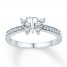 Diamond Butterfly Ring 1/4 ct tw Round-cut 10K White Gold