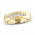 THE LEO Men's Diamond Wedding Band 3/8 ct tw Round-cut 14K Yellow Gold